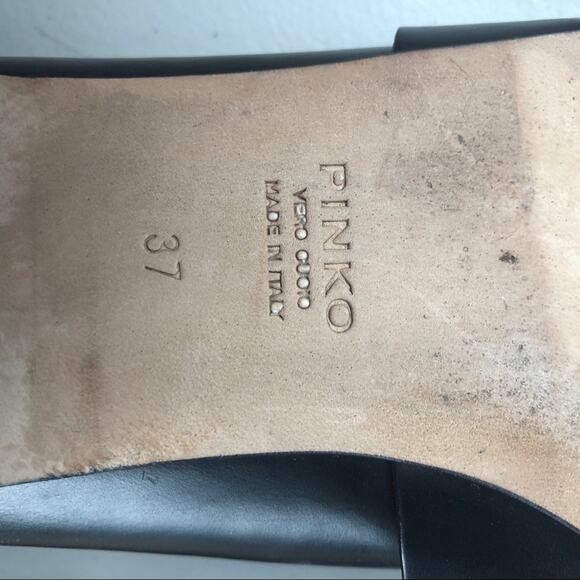 Pinko black leather ballet flats 37 -us 7 - Picture 8 of 10